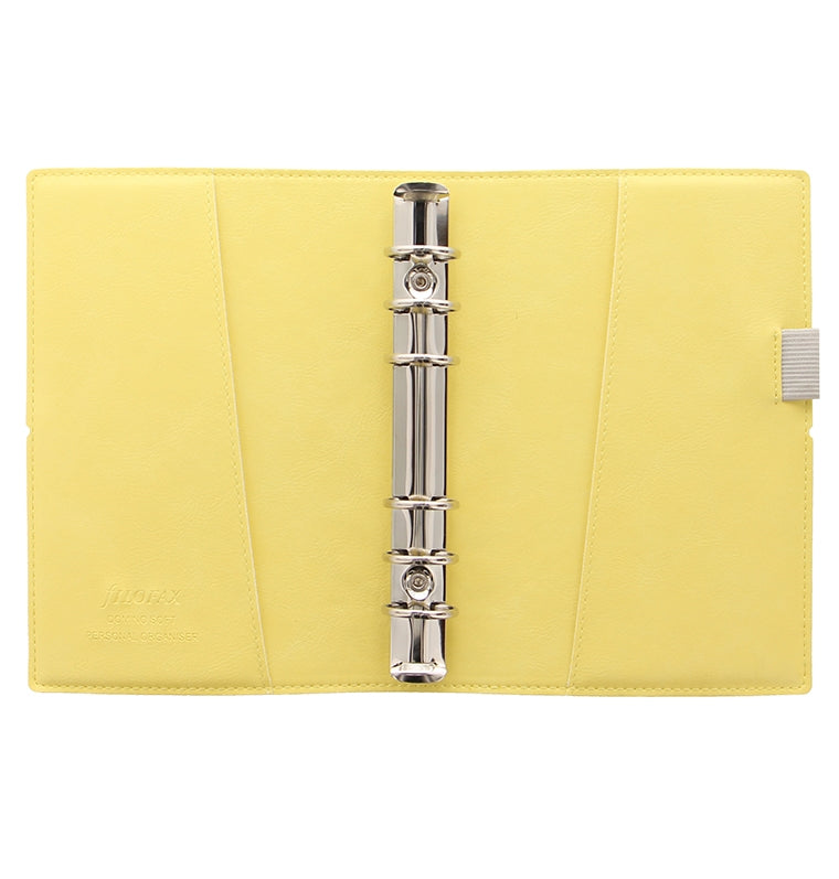 Domino Soft Lemon Personal Organiser, open view