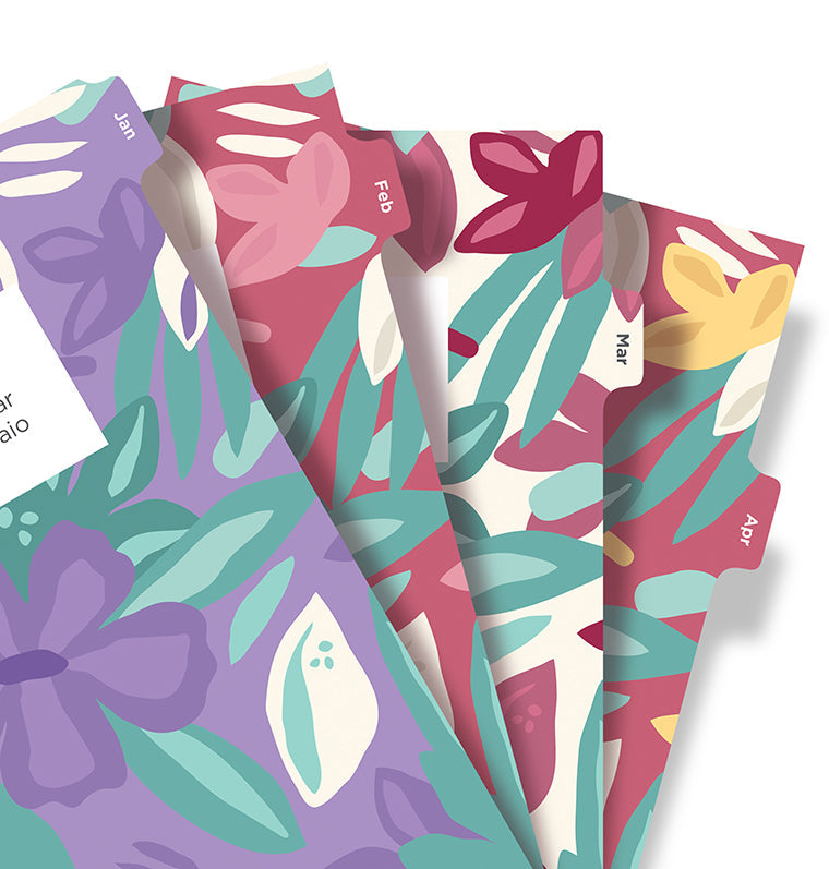 Pacchetto "Illustrated" Floreale A5- Multilingua 2026 Filofax 26-6351