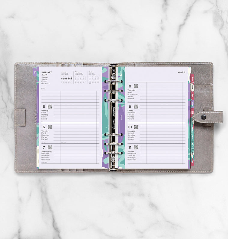 Pacchetto "Illustrated" Floreale A5- Multilingua 2026 Filofax 26-6351