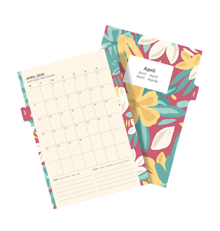 Pacchetto "Illustrated" Floreale A5- Multilingua 2026 Filofax 26-6351