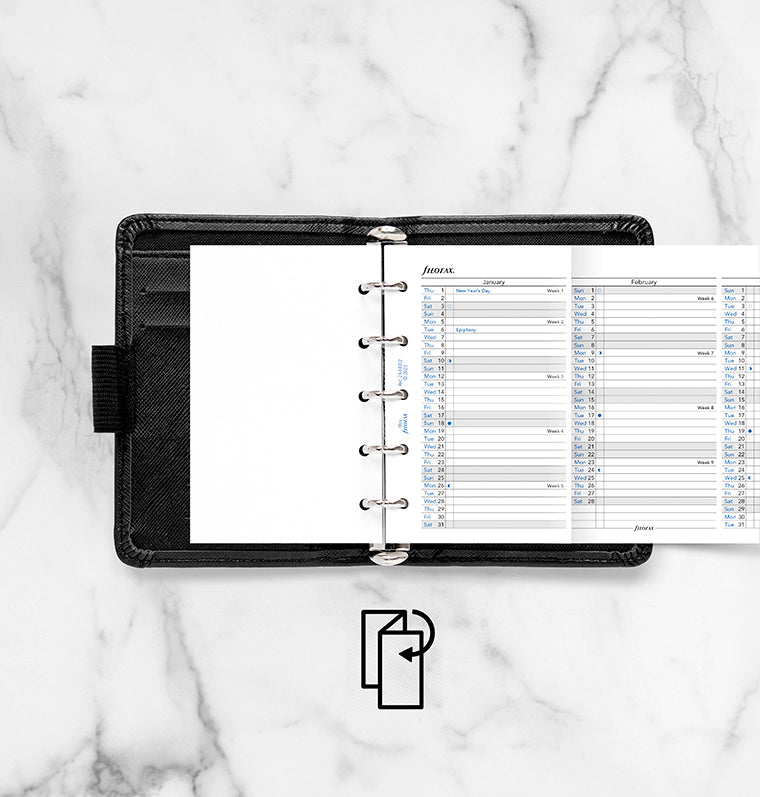 Planner annuale verticale Mini - Inglese 2026 - 26-68102