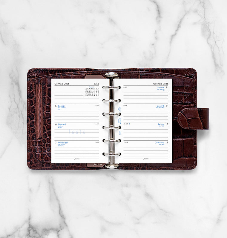 Calend. 1 Settimana su 2 Pagine Pocket - Italiano 2026 Filofax 26-68260