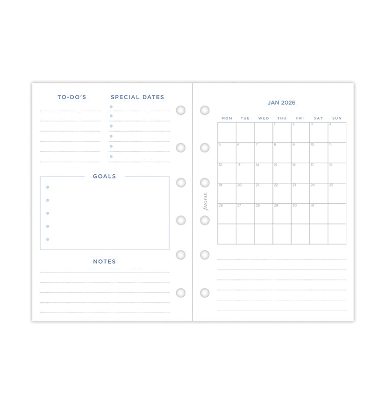 Diario Settimanale Garden Pocket - Multilingua 2026 Filofax 26-68292