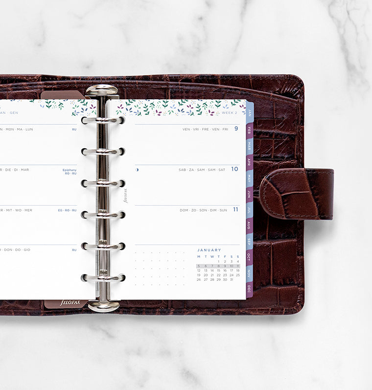 Diario Settimanale Garden Pocket - Multilingua 2026 Filofax 26-68292