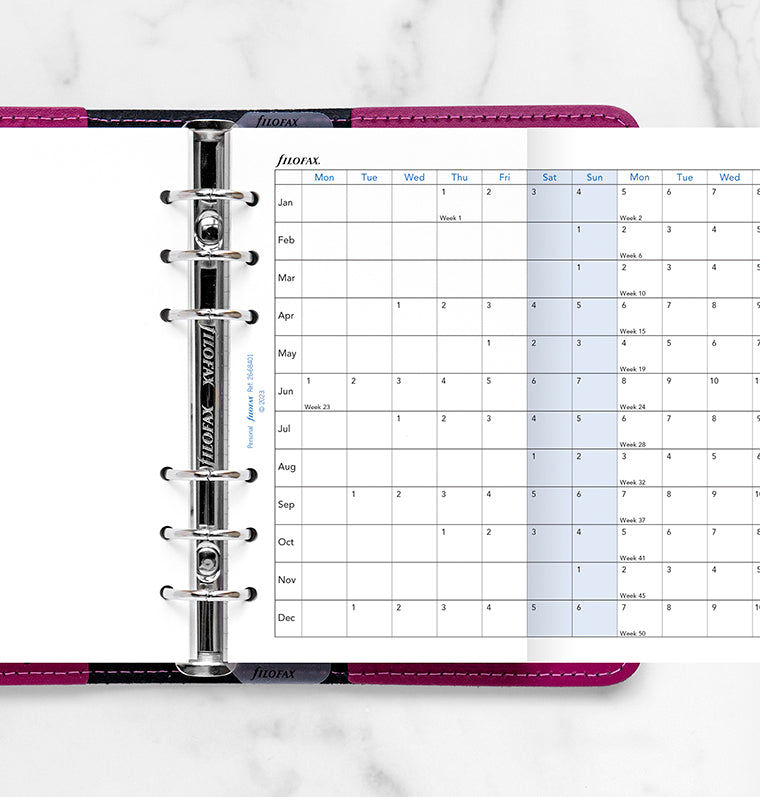 Planner annuale orizzontale Personal - Inglese 2026 - 26-68401