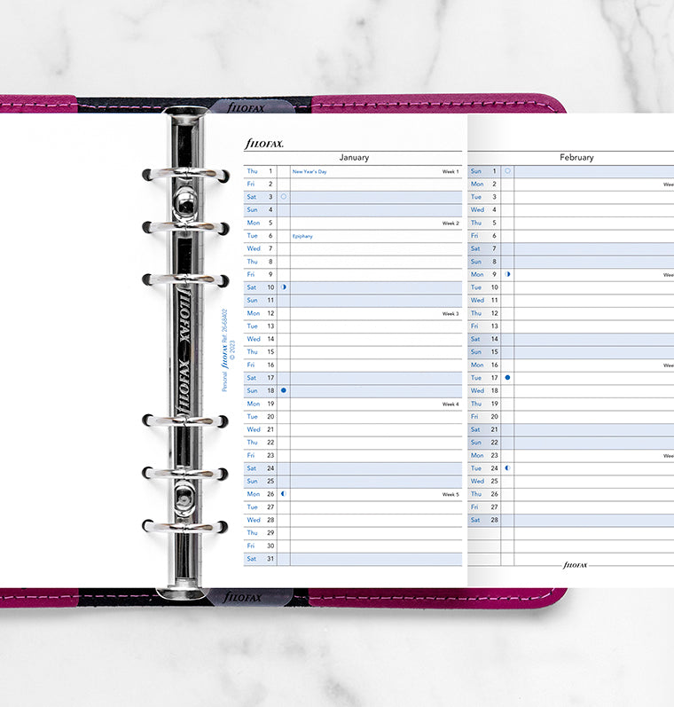 Planner annuale verticale Personal - Inglese 2026 - 26-68402