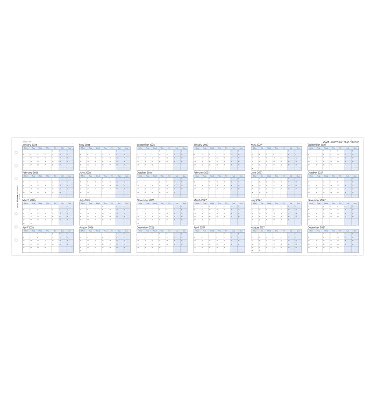 Planner verticale Quadriennale Personal - Inglese 2026-2029 Filofax 26-68403