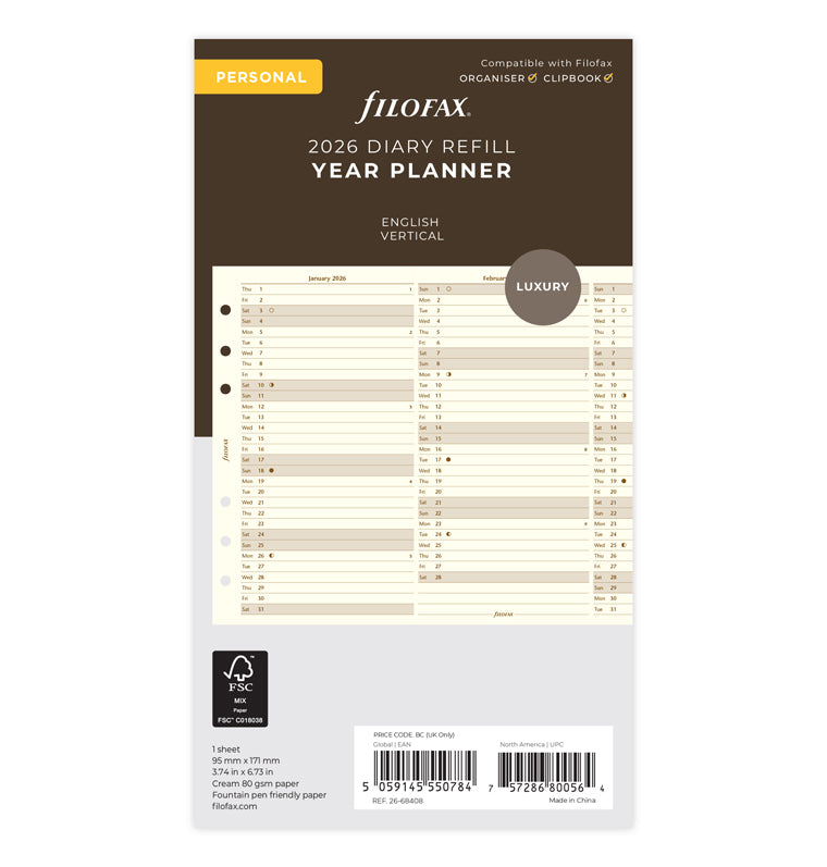 Planner annuale vertic