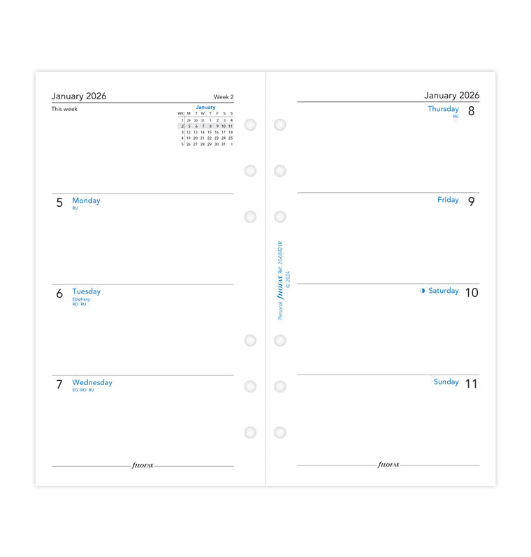 Filofax Agenda Personale 26-68421R 2026 Settimanale Su Due Pagine, In - Foto 4