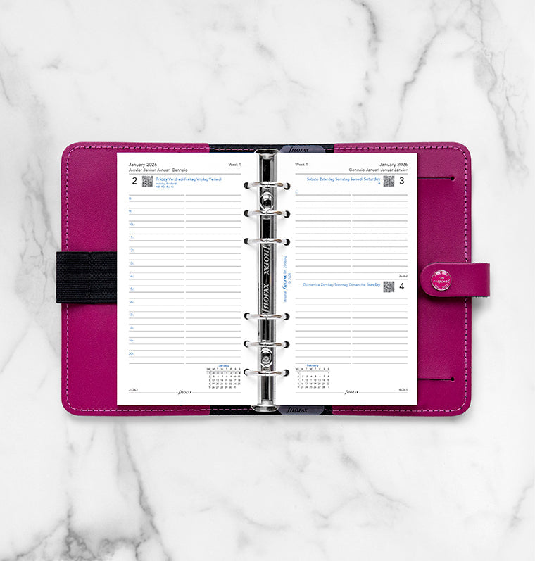 Calend. 1 Giorno per Pagina Personal - Multilingua 2026 Filofax 26-68442