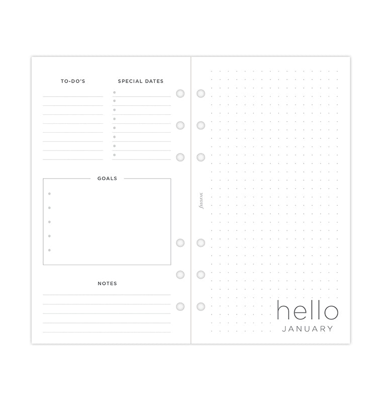 Diario Settimanale Minimal Personal - Multilingua 2026 Filofax 26-68490