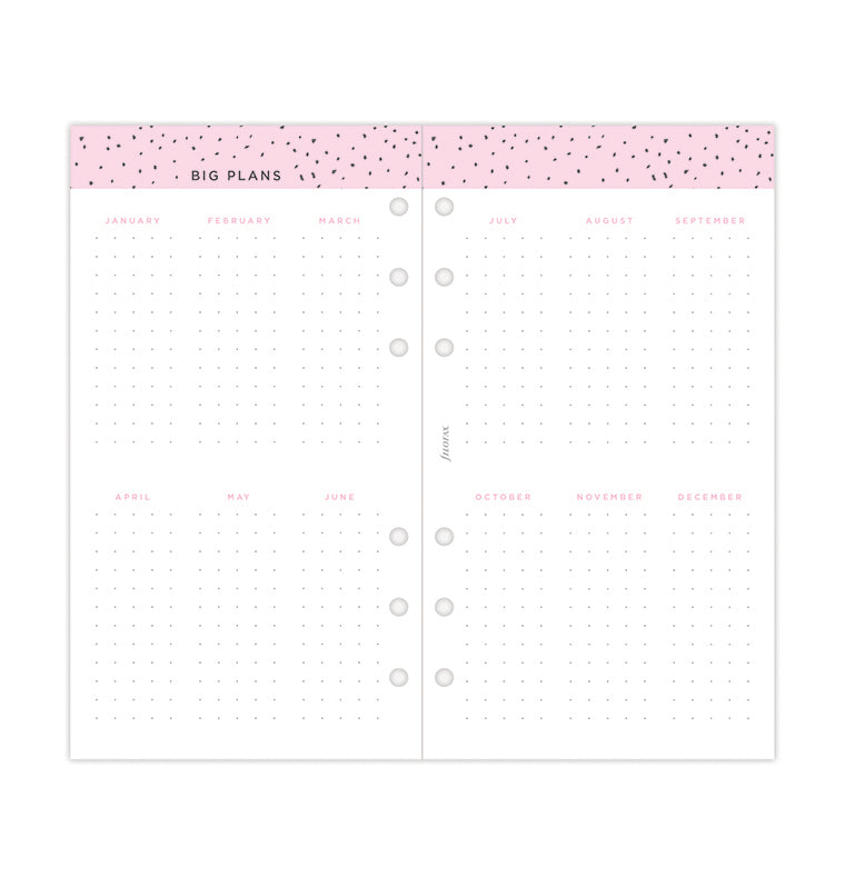 Diario Settimanale Confetti Personal - Multilingua 2026 Filofax 26-68491