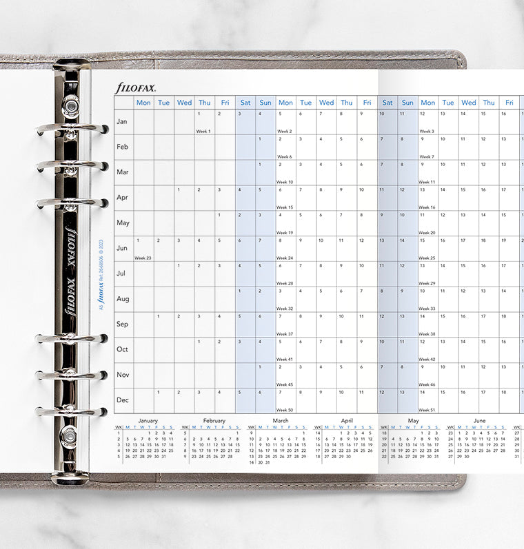 Planner annuale orizzontale A5 - Inglese 2026 - 26-68506