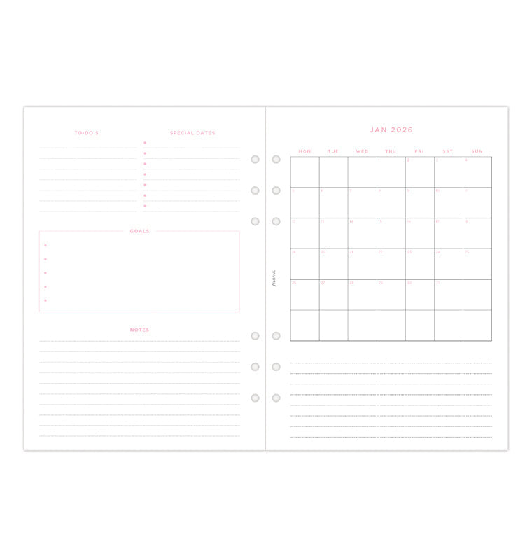 Diario Settimanale Confetti A5 - Multilingua 2026 Filofax 26-68591