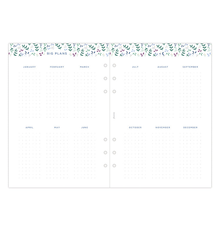 Diario Settimanale Garden A5 - Multilingua 2026 Filofax 26-68592