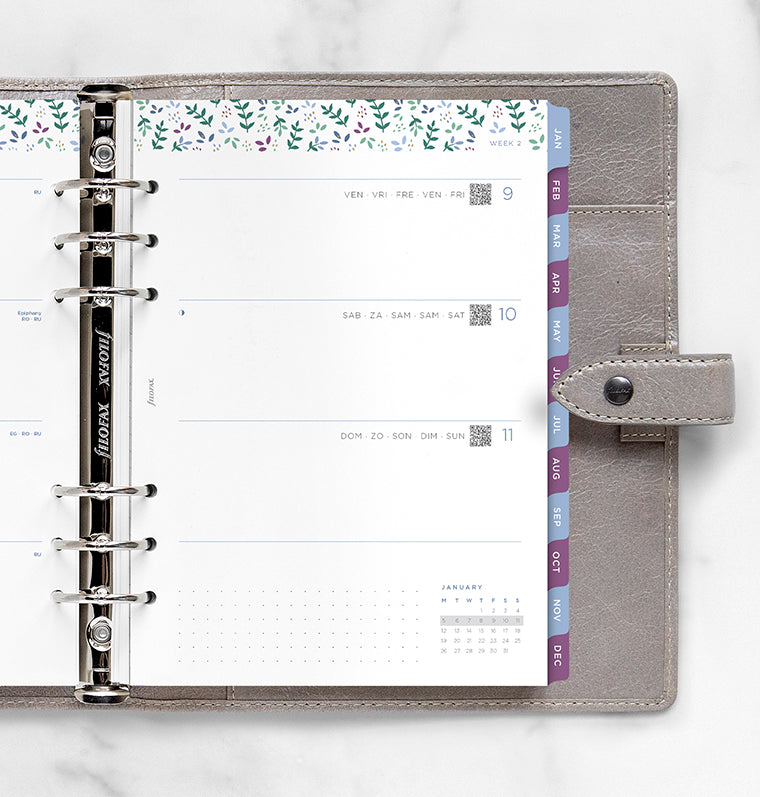 Diario Settimanale Garden A5 - Multilingua 2026 Filofax 26-68592