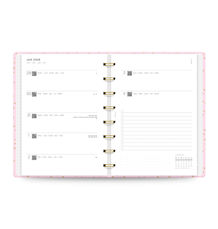 26-68298, Planner A5 Confetti Rosa 2026