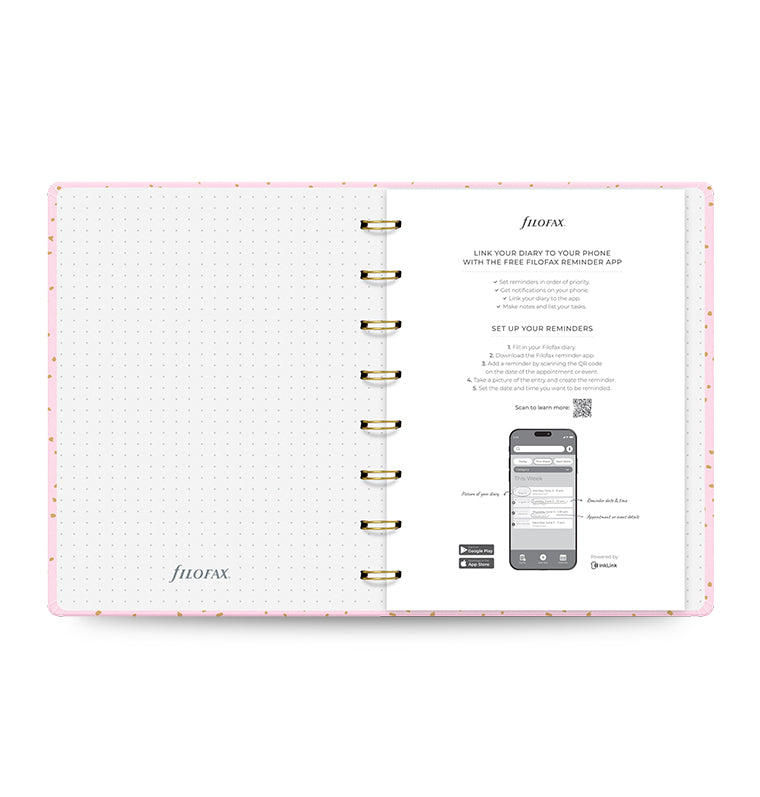 Planner A5 Confetti Rosa 2025