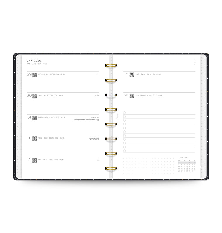 26-68300, Planner A5 Moonlight Nero 2026