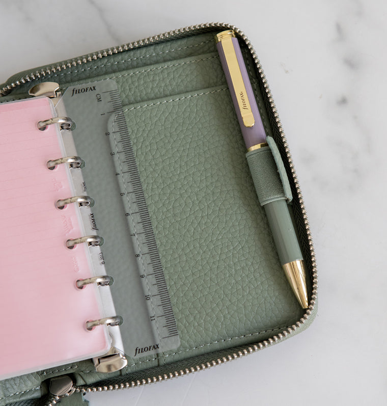Norfolk Organiser Pocket Compact Zip Sage