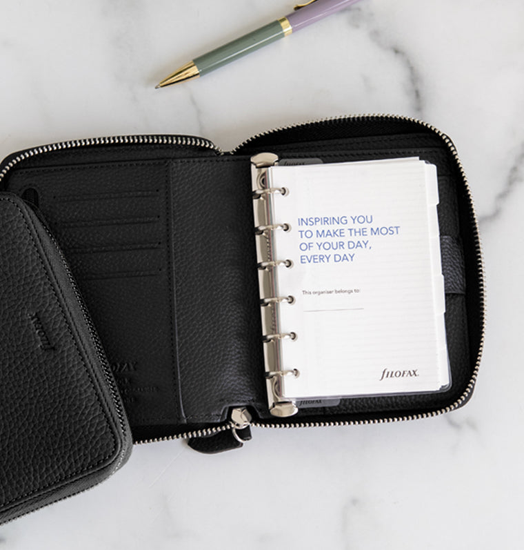 Norfolk Organiser Pocket Compact Zip Black