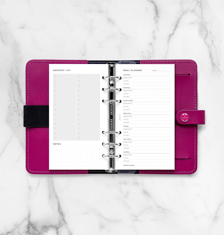 Filofax Meal Planner Refill - fits Organisers and Clipbook in Personal size