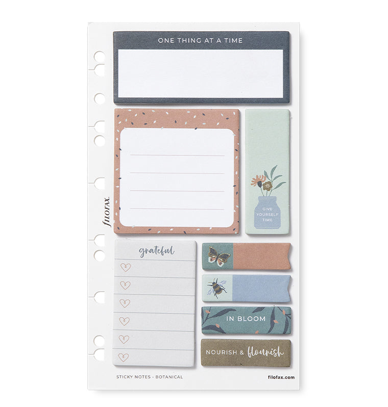 Botanical Sticky Notes by Filofax for organisers and refillable notebooks