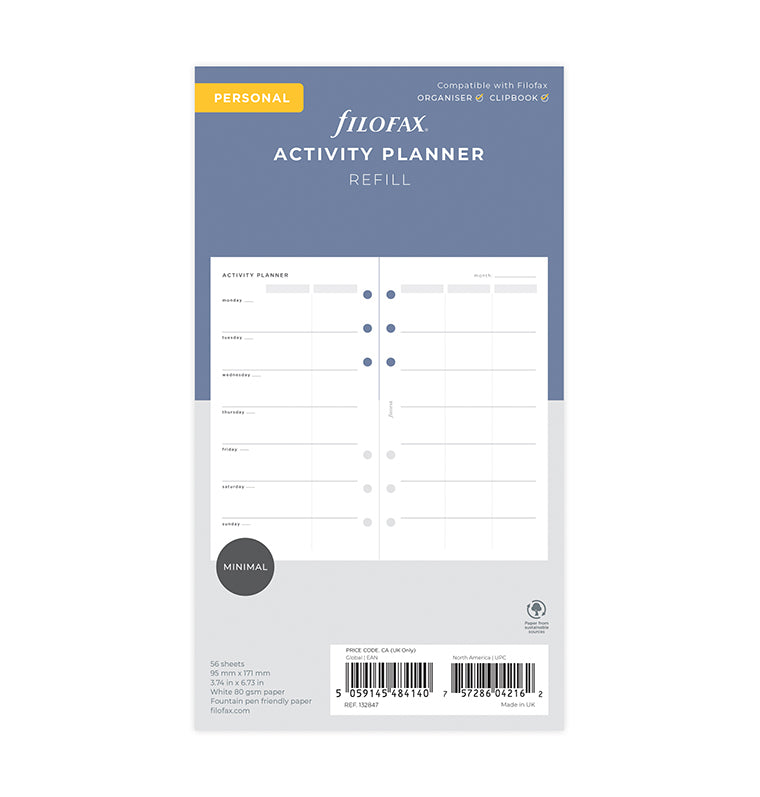 Activity Planner Personal Refill | Filofax – Filofax IT