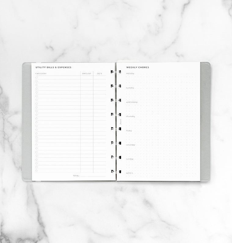 Planner gestione domestica per Notebook - A5