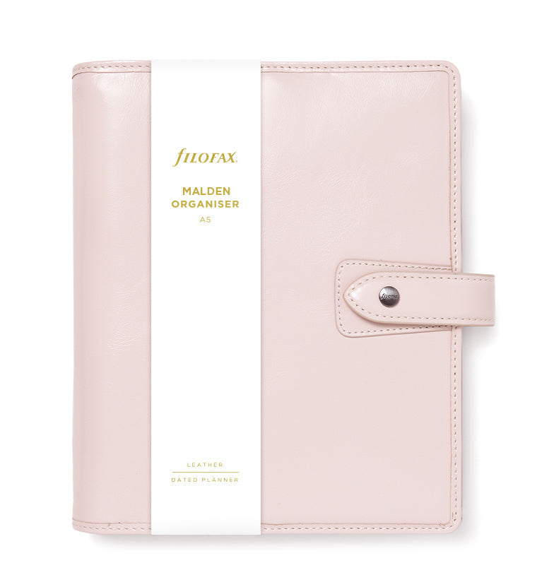 Filofax Malden A5 Leather Organiser Pink in packaging
