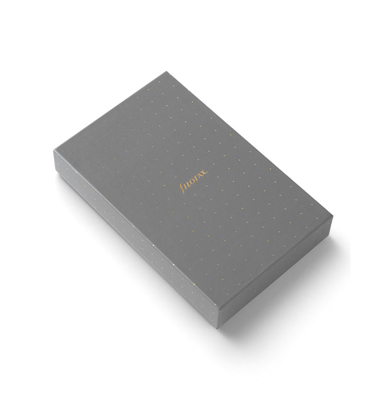 Filofax Malden Personal Compact Zip Leather Organiser in Black - box